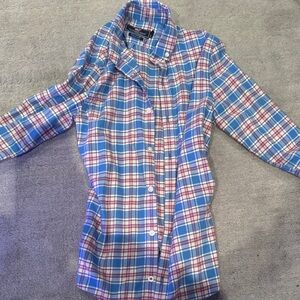 Coldwater Creek Blue and Red Plaid Jacket